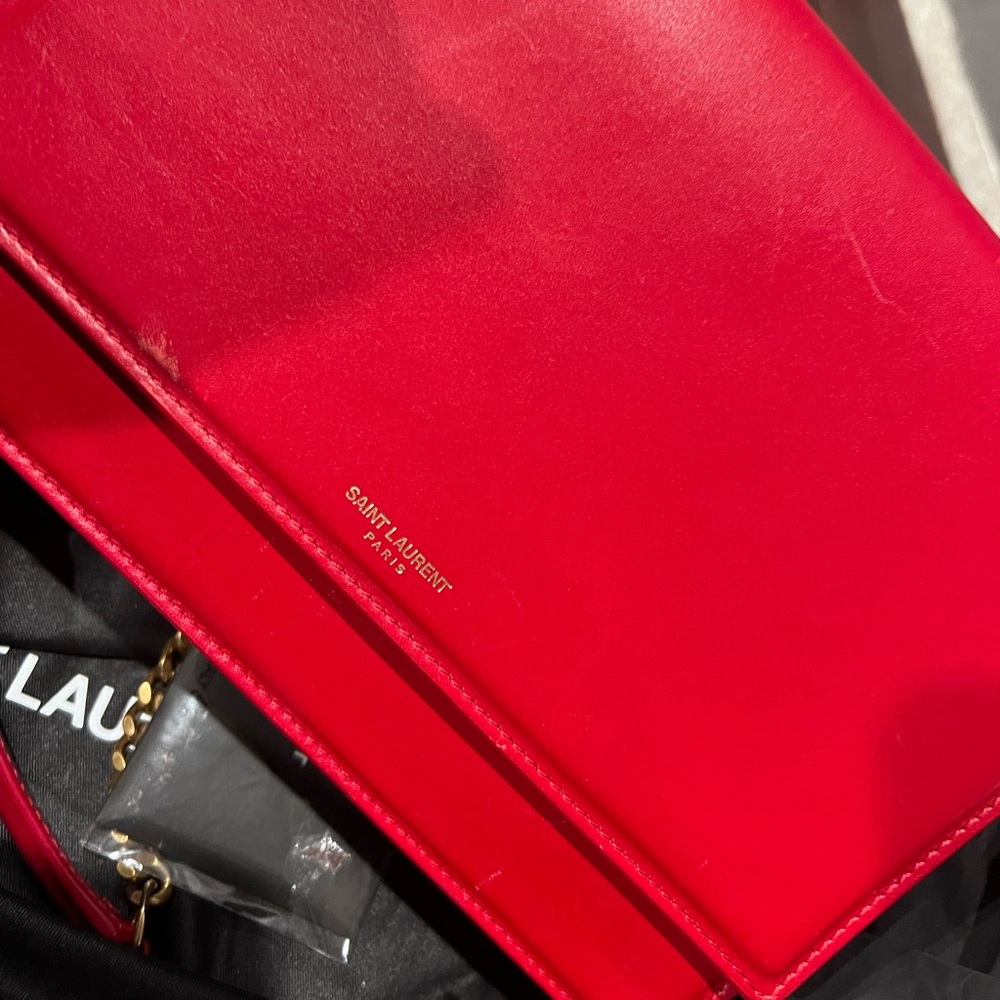 **AUTHENTIC** YSL smooth calfskin Zoe chain bag